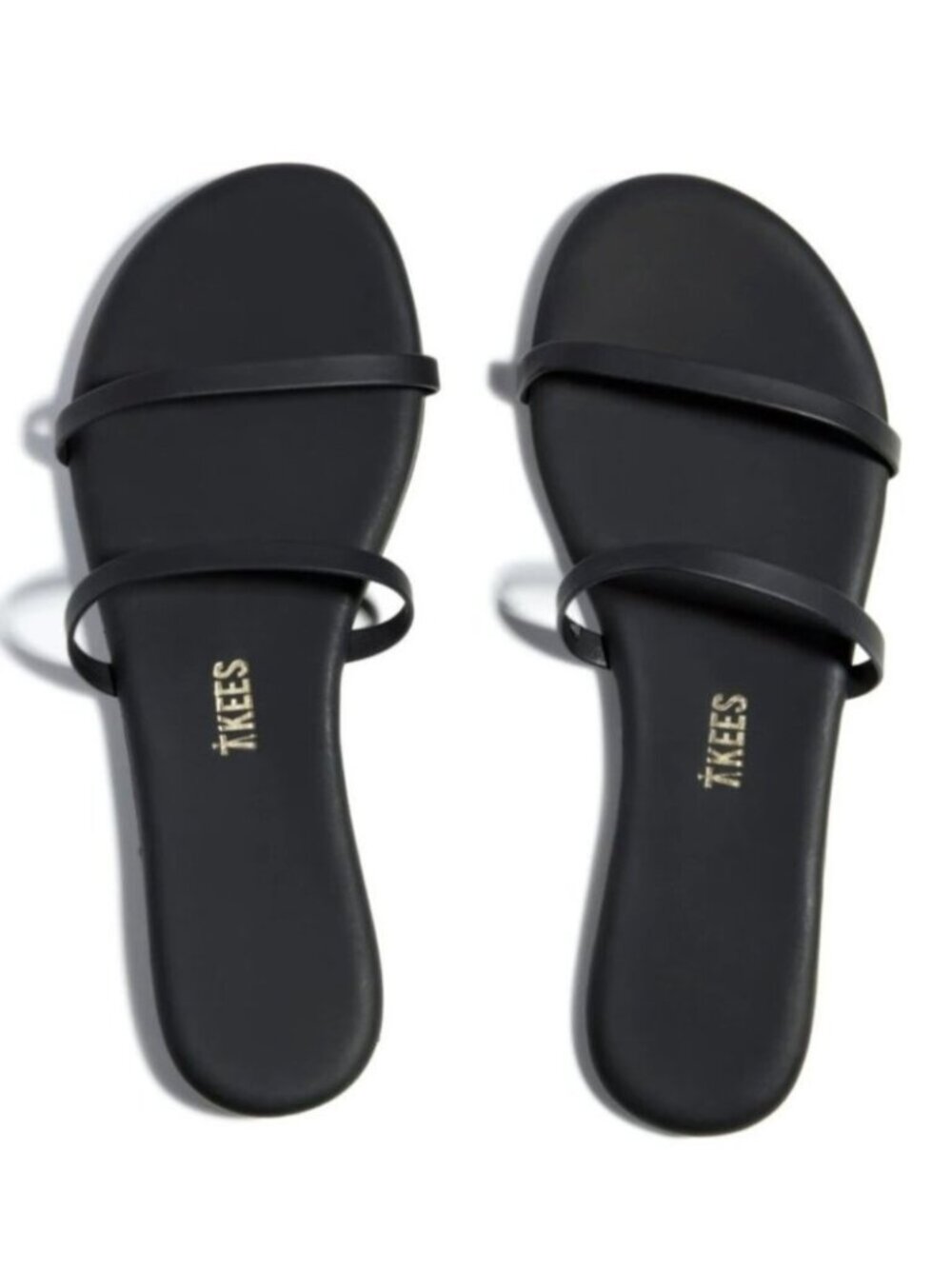 TKEES Black Gemma 2-Strap Flat Sandals - 39 / 8, NWOTs 🇧🇷